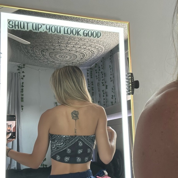 black and white bandana crop top! - Picture 2 of 3